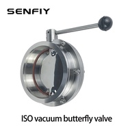 Authentic ISO high vacuum butterfly valve ISO63 ISO80 ISO100 internal welding flange butterfly valve