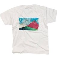Japanese Art T-Shirt Red Fuji Shirt Fine Wind Clear Morning By Hokusai D456