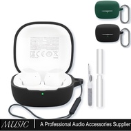 Case for Baseus Bass BD1 True Wireless Earbuds Silicone Case Cover with Keychain & Cleaning Kit & La
