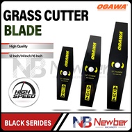 Newber Ogawa Mata Pisau Mesin Rumput (Brush Cutter Metal Blade) (Standard Shape | Black / Sliver )Ta