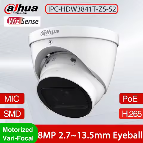 Dahua IPC-HDW3841T-ZS-S2 4K 8MP Motorized 2.7-13.5 mm IR 40M WizSense IP Network Camera Built-MIC On