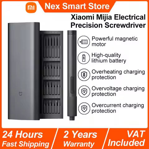 Xiaomi Mijia Electrical Precision Screwdriver, Magnetic Screw Driver Kit, 2 Gear Torque, 400+ Screw 