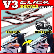 Cover Up Decals for Honda Click 125 V3 / Decals for click v3 New design decals for click V3