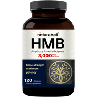แคปซูล HMB NatureBell - 3000mg HMB - โมโนไฮเดรต ความบริสุทธิ์ 99% สำหรับการเจริญเติบโตของกล้ามเนื้อ