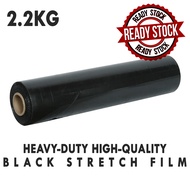 2.2kg Black Stretch Film Stretch Wrap for Parcel Packing - Wrapping Plastic Pallet Balut Plastic Plastik