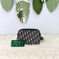 《荃灣實體店》DIOR Oblique 米黑色緹花相機包 斜肩包