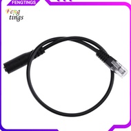[Ft] 30cm 35mm Smartphone Headset to RJ9 Plug Converter Adapter Cable for Telephone