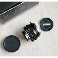 Voigtlander Nokton 50mm f1.5 ii VM Leica SC Flare Cantik Black Vintage Line nt 35mm spt summilux f1.