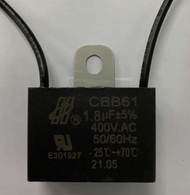 คาปาซิเตอร์ พัดลม​ มีสายไฟ ตัวเก็บประจุ Capacitor คอนเดนเซอร์พัดลม CBB61 1.2uF/1.5uF/1.8/2.0/2.5uF อ