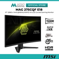 MSI 27" MAG 275CQF E18 / 31.5" MAG 321CQF E18 WQHD (2560 x 1440 @180HZ) RAPID VA LCD CURVED GAMING M