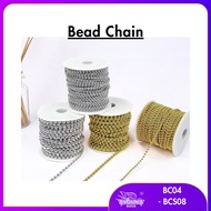 READY STOCK  DECOR MANIK KRISTAL / HIASAN HANTARAN / BEAD CHAIN / METAL BALL BEAD CHAIN / MANIK JURA