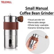 เครื่องบดถั่วชงกาแฟแบบทำมือขนาดเล็กพกพาได้แกนบดเซรามิก Penggiling Kopi ด้วยมือด้ามไม้อุปกรณ์เสริมสำหรับกาแฟเครื่องมือบดล้างทำความสะอาดได้ถอดออกได้