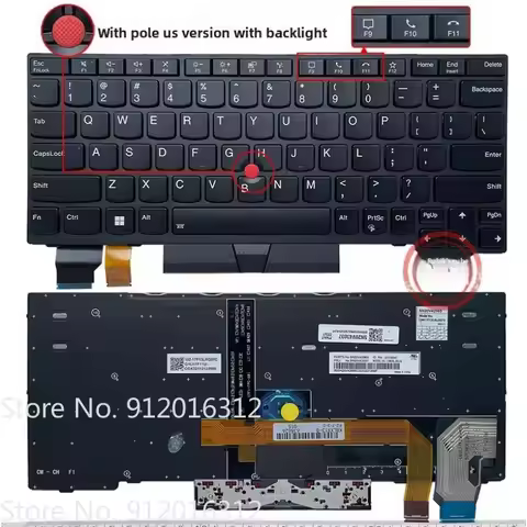 New US Keyboard for LENOVO X13 Gen1/L13 Gen1 Laptop Keyboard Backlight