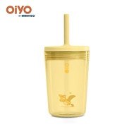 OiYO Time of Wonders Straw Cup (444ml/15oz) - Lightweight, Silicone Straw, Easy to Clean, BPA-free