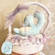 日版 角落生物 恐龍仔 & 恐龍媽媽 花籃公仔