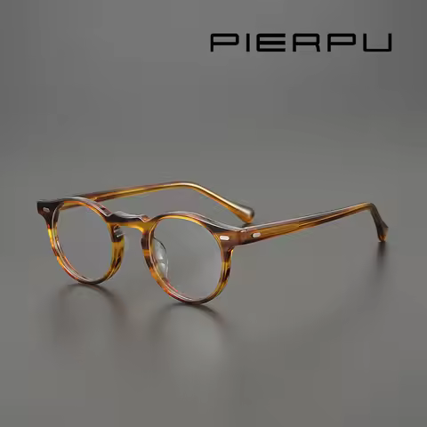 Vintage Round Acetate Men Optical Glasses Frame Gregory Peck OV5186 Glasses Women Spetacle Eyewear M