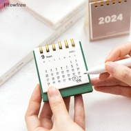 Fitow 2024 Mini Desk Calendar Simple Paper Calendar Time Management Daily Planner Yearly Agenda Organizer Cute Office Desk Accessories FE