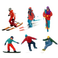 Menolana 6X 1/87 Mini Skiing Model Tiny People Figure Street Table Diorama Decor