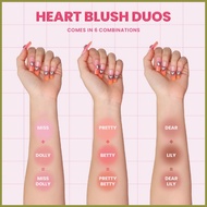 ✅ ☾ Chu Chu Beauty Heart Blush Duo in Miss Dolly