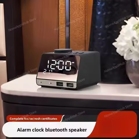 K11 Bluetooth-compatible Radio Alarm Clock Speaker Radios with 2 USB Ports LED Digital Alarm Clock H