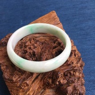 【仙山】天然緬甸翡翠-細種白底青正圈平安鐲