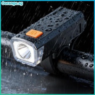 orange LED Bicycle Front Light Type-C Rechargeable Bicycle Headlight Road Bike Headlamp Easy To Inst