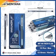 1Lsn(12pcs) Hi-tech 0.28 Black PenMontana Hitech/ hi tech pen/
