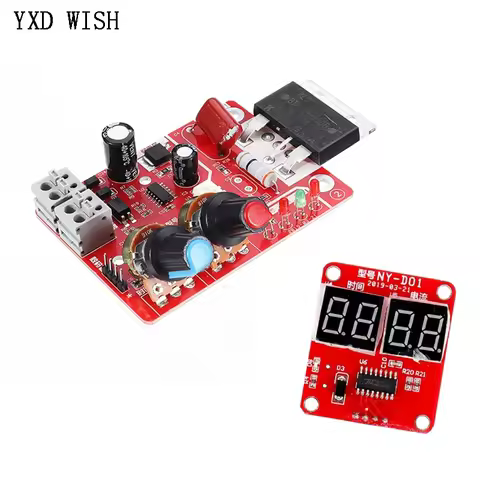 Spot Welders Control Board 40A/100A Digital Display Spot Welding Current Controller Panel Timing Amm