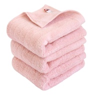 Imabari Towel Certified Face Towel hiorie (Hiorie) Fluffy Rib Towel 3-Piece Set Moss Pink Made in Ja