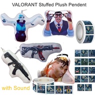VALORANT Jett with Sound Plush Toy VALORANT Game Peripheral Plush Keychain Gift