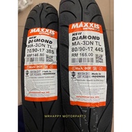 TAYAR TIRES MAXXIS MAXIS DIAMOND BUNGA 3D-NEW TUBELESS 80/80-17 70/90-17 80/90-17 READY STOCK TIRE