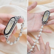 Suitable For Xiaomi Bracelet 9NFC Version876543strap Chain Fashionable Pearl Chanel Style Beaded Wri