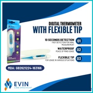 Evin Digital Thermometer with Flexible Tip | For Oral, Axillary & Rectal