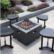 Outdoor Fire Pit Garden Wood-burning Fire Pit BBQ Grill Table, Backyard Patio Patio Lawn Garden Outdoor Fireplace Wood-burning Brazier, 71cm/28" (Size : Kit-3)