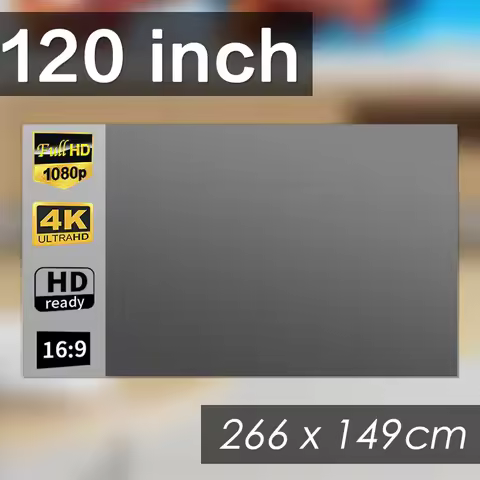 Portable Projector Screen 16:9 Foldable Projection Screens Home Cinema House Indoor Outdoor Theater 