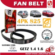 S2U Gaido Fan Belt Hyundai Getz 1.4 1.6 Air Cond Alternator Power Steering Belt 4PK825 Tali Kipas Ke