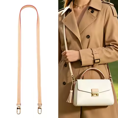 BEERY&SNOWY Bag Replacement For LV Shoulder Straps Croisette handbag accessories Genuine Vachetta Le