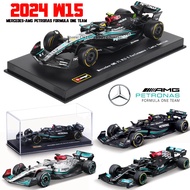 Bburago 1:43 Mercedes-AMG F1 W15 2024 #44 Hamilton Russell Alloy Car Die Cast Model Toy Collectible