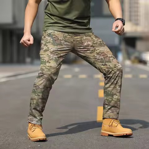 Outdoor Consul Pants Men's Plaid Fabric IX9 Urban Long Pants Outdoor Type IX7 Multi-Pocket Cargo Pan