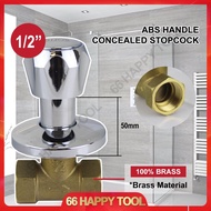 ABS Handle Shower Stopcock 1/2 Inch / 3/4 Inch Bathroom Shower Wall Mounting