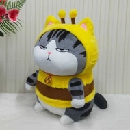 Furyu Cat Doll Size 55cm/Grey cat dollBee Cat Doll/animal doll/custom cat doll/