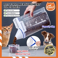 CATTO Large Volume Pet Food Storage Dispenser Pet Food Container Bekas Makanan Kucing Bowl Cat Food 