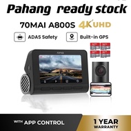 70mai A800s Or A800 Set Car Recorder Dual vision 140 FOV 4K Ultra HD Screen 70 Mai DVR Dash Cam APP 