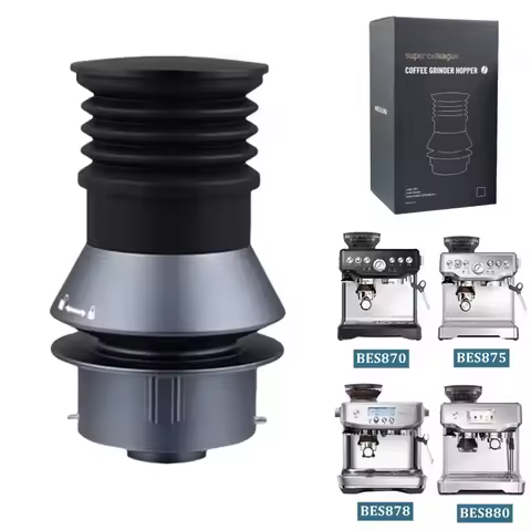 Aluminum Alloy Single Dose Hopper for Breville Coffee Grinder, Blower for Breville 870, BES875, BES8