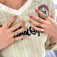 13 chiếc nhẫn trang trí đính đá MusicFest Y2KFest Trở lại trường mùa thu