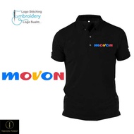 Baju Logo Sulam Embroidery Polo Classic T Shirt logo MOVON Baju Cotton UNISEX design01