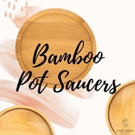 BAMBOO SAUCER SERIES Cute Minimalistic Pot Saucer Decoration Tray