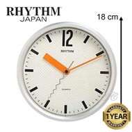 RHYTHM Silent Silky Move Small Analogue Wall Table Clock (Jam Dinding Kecil) CMG890 RTCMG890BR19