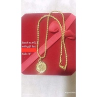 10k Saudi gold kids necklace 14"-900