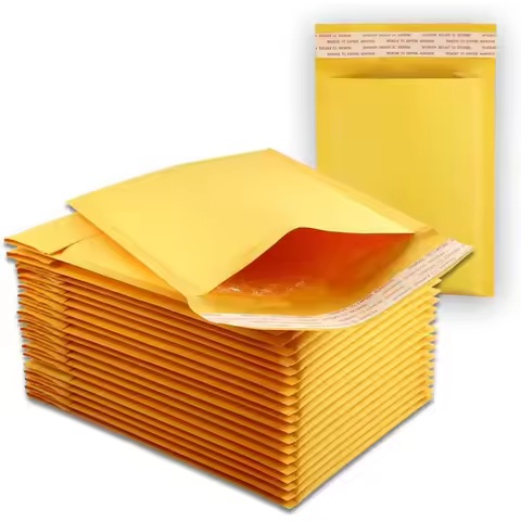 10 Small Kraft Bubble Mailers 4x6 Self Sealing Padded Envelopes for Shipping Supplies